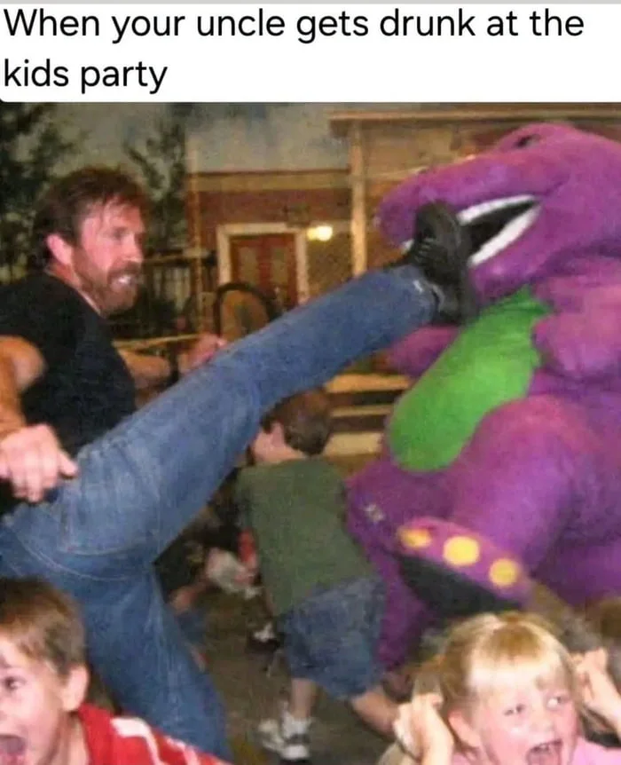 When he thought the mascot was a threat